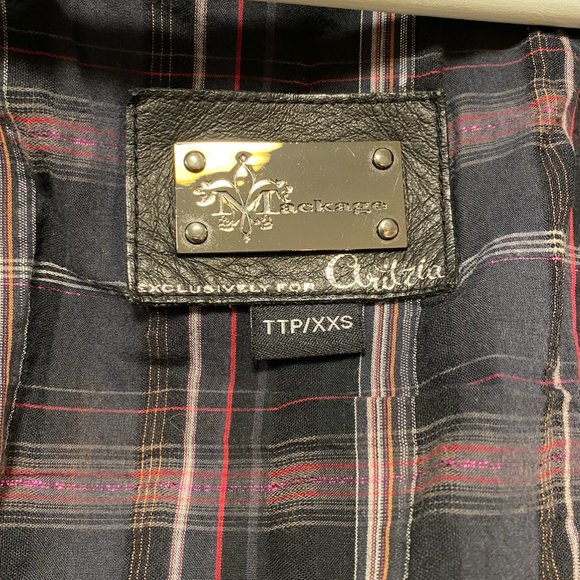 Mackage Brown Lamb Leather Jacket with Hidden Hood - Picture 4 of 14